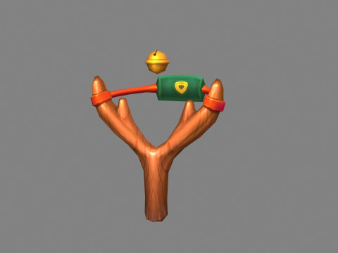 Cartoon christmas slingshot 3D Model