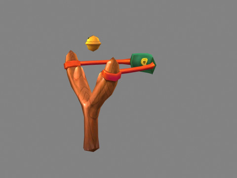 Cartoon christmas slingshot 3D Model