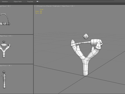 Cartoon christmas slingshot 3D Model
