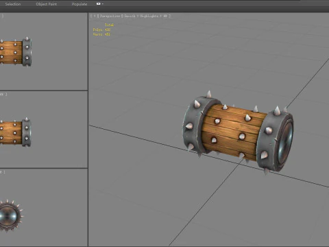 Game Trap - Cartoon Rolling Wood 3D Model