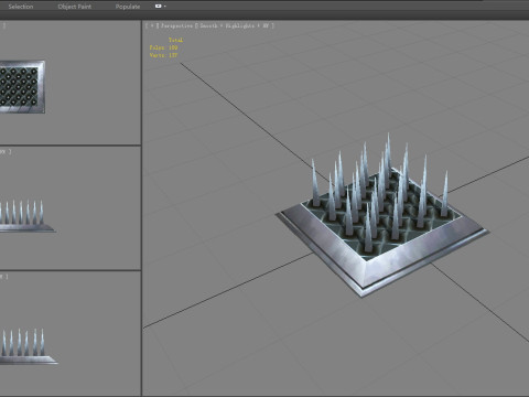 Cartoon Game Trap - thorn 3D Model