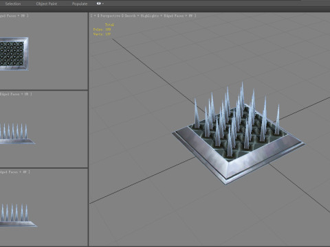 Cartoon Game Trap - thorn 3D Model