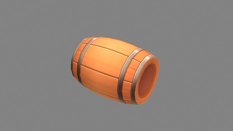 Game Trap - rolling barrel - wine barrel 3D Модель .c4d .max .obj .3ds .fbx .stl .blend 