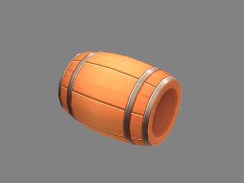 Game Trap - rolling barrel - wine barrel 3D Model