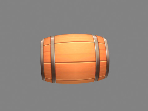 Game Trap - rolling barrel - wine barrel 3D Модель