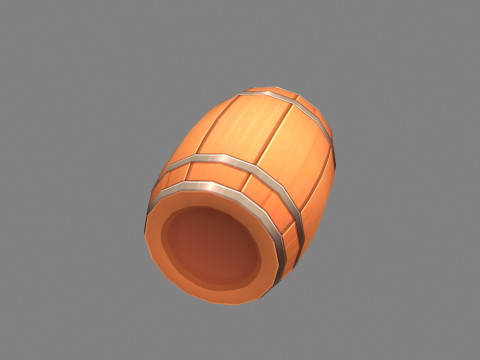 Game Trap - rolling barrel - wine barrel 3D Модель