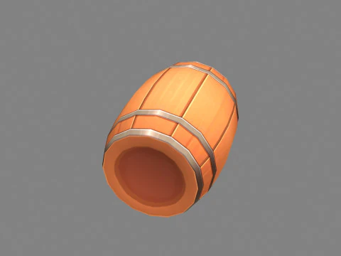 Game Trap - rolling barrel - wine barrel 3D Model