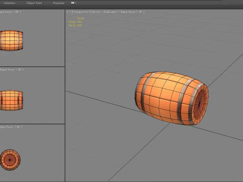 Game Trap - rolling barrel - wine barrel 3D Model
