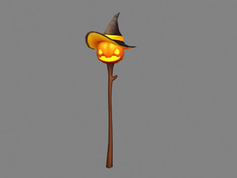 Cartoon pumpkin magic wand 3D 모델