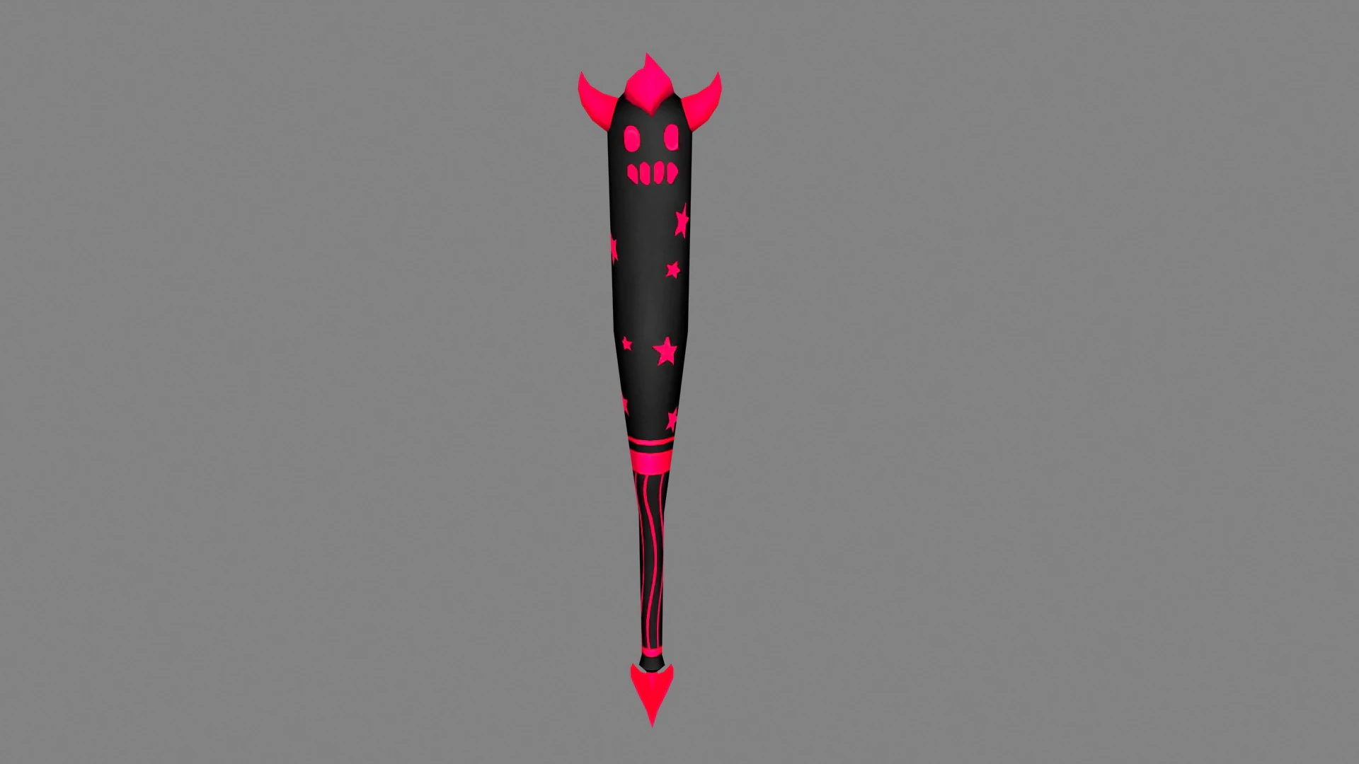 Cartoon Devil Baseball Stick 3D Model .c4d .max .obj .3ds .fbx .stl .blend 