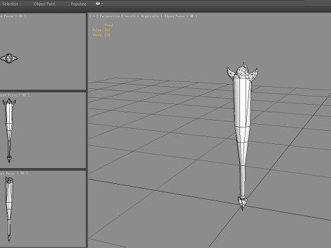 Cartoon Devil Baseball Stick 3D Model