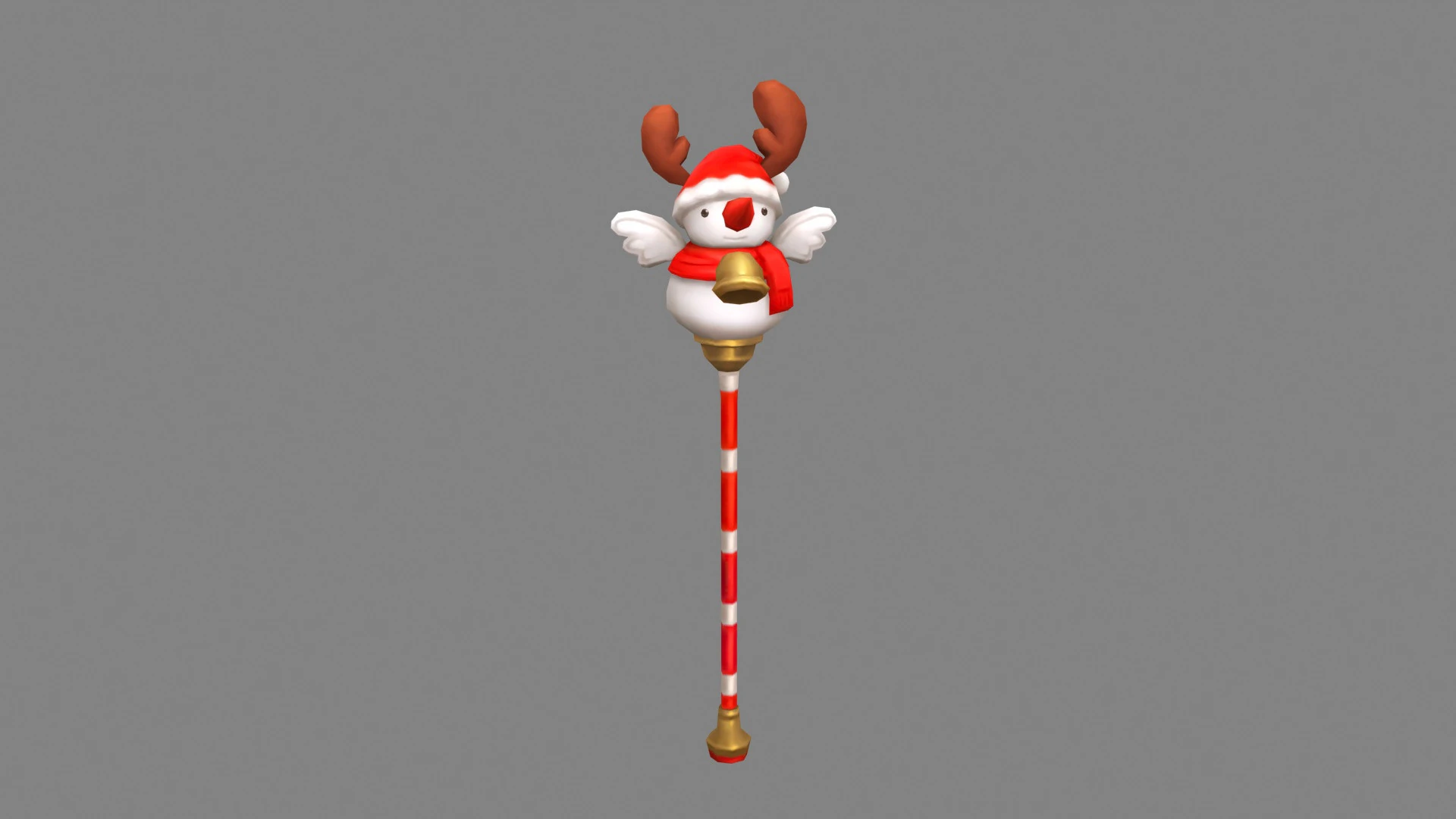 Cartoon christmas snowman magic wand 3D Model .c4d .max .obj .3ds .fbx .stl .blend 