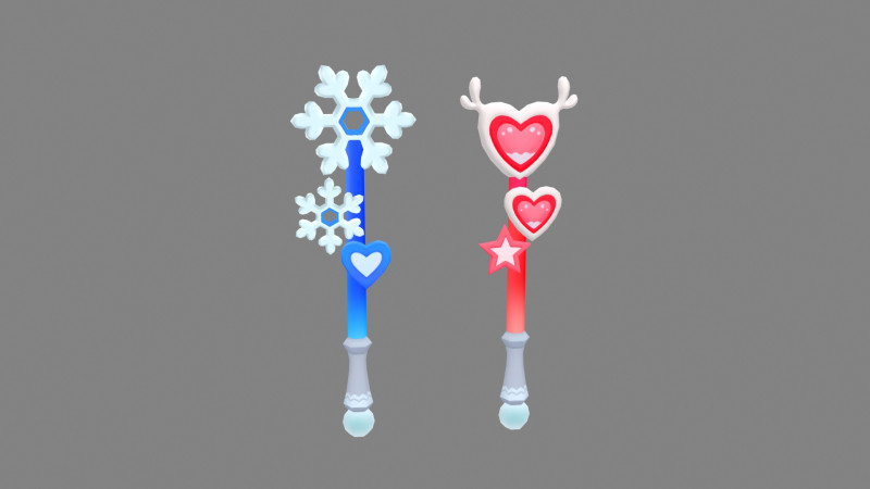 Snowflakes and Love - Cartoon Festival Wand Modello 3D .c4d .max .obj .3ds .fbx .stl .blend 