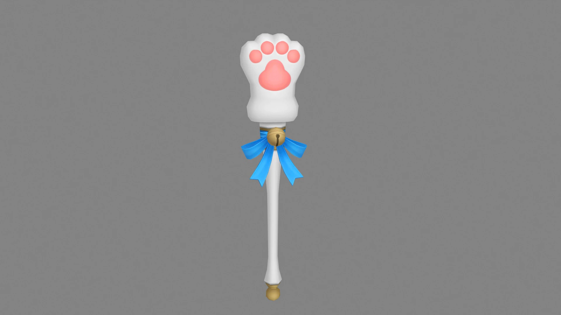 Cartoon cat paw wand 3D Model .c4d .max .obj .3ds .fbx .stl .blend