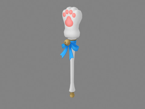 Cartoon cat paw wand Modèle 3D