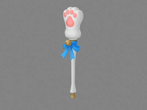 Cartoon cat paw wand 3D Model