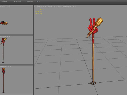 Cartoon microphone - V-sign Modelo 3D