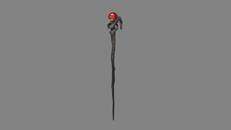 Ruby magic wand 3D Model .c4d .max .obj .3ds .fbx .stl .blend 