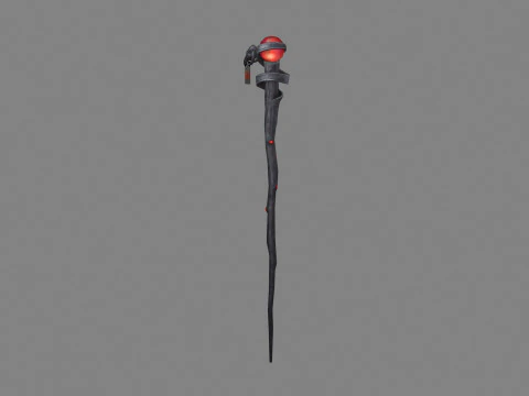 Baguette magique rubis Modèle 3D