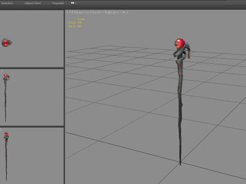Baguette magique rubis Modèle 3D