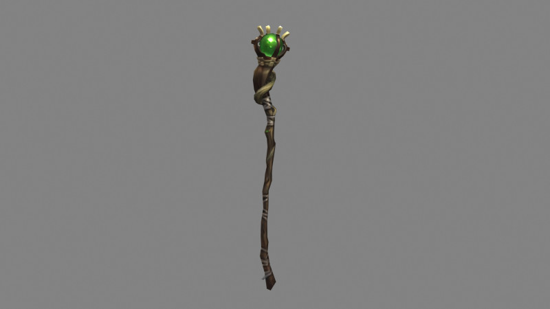 Emerald magic wand 3D-Modell .c4d .max .obj .3ds .fbx .stl .blend 