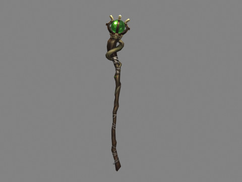 Emerald magic wand 3D-Modell