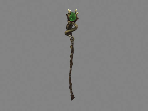 Emerald magic wand 3D Model