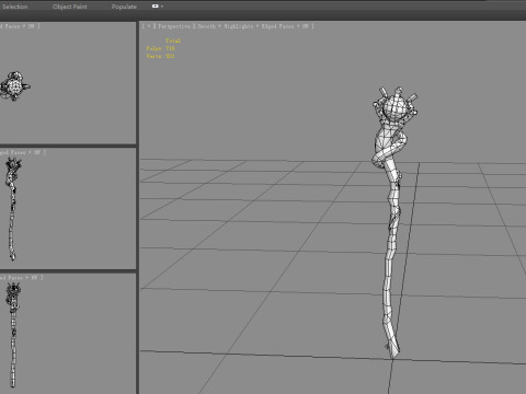Emerald magic wand 3D-Modell