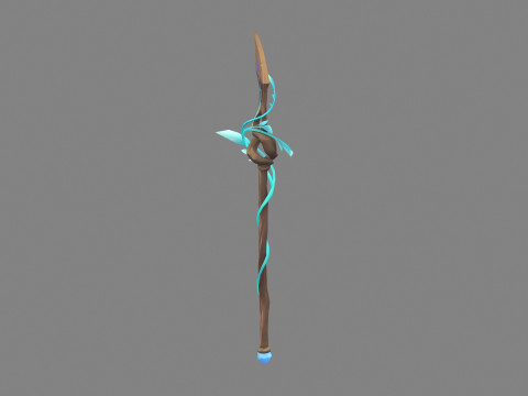 Cartoon wooden wand 3D Модель