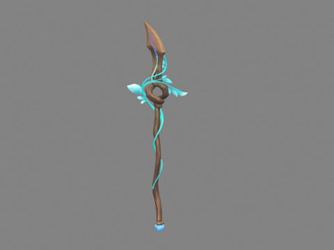 Cartoon wooden wand 3D Модель