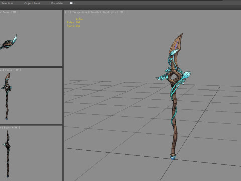 Cartoon wooden wand 3D Модель
