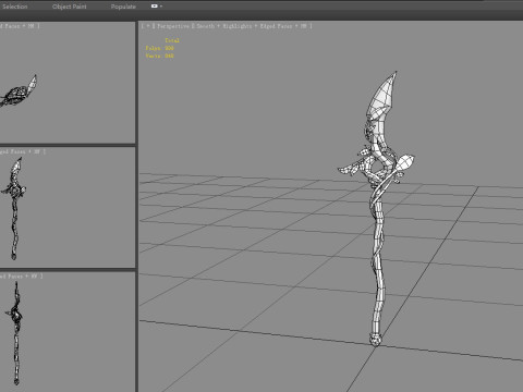 Cartoon wooden wand 3D Модель