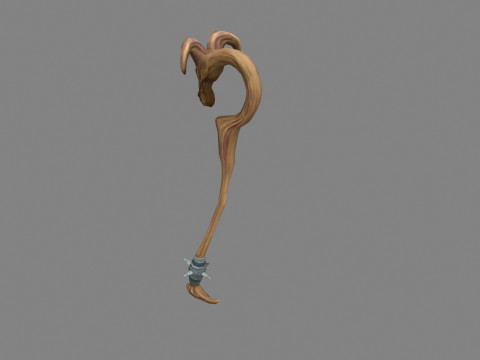 Cartoon wooden sheep head wand Modelo 3D