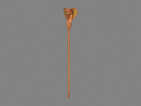 Cartoon wooden cobra wand 3D Model
