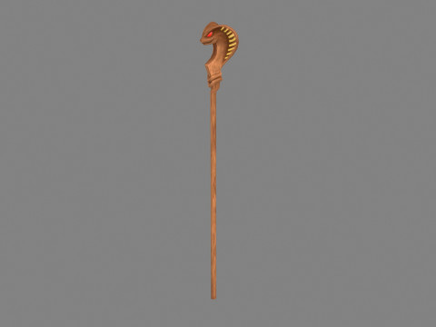 Cartoon wooden cobra wand 3D Модель