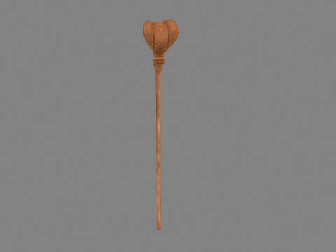 Cartoon wooden cobra wand 3D Model