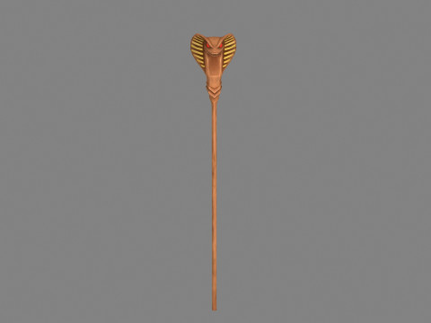 Cartoon wooden cobra wand 3D Модель