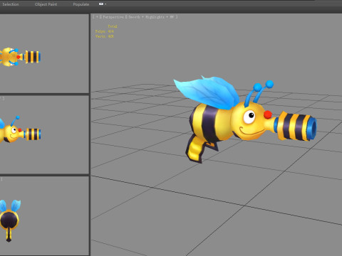 Cartoon bee toy 3D 모델