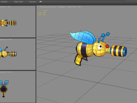 Cartoon bee toy 3D Model