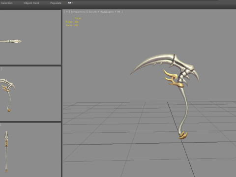 Cartoon bone sickle Modèle 3D