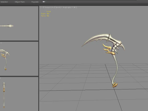 Faucille d'os de dessin anim&eacute; Modèle 3D