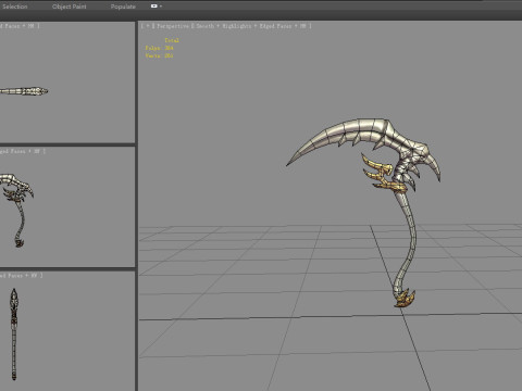 Cartoon bone sickle Modèle 3D
