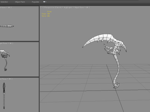 Cartoon bone sickle Modèle 3D