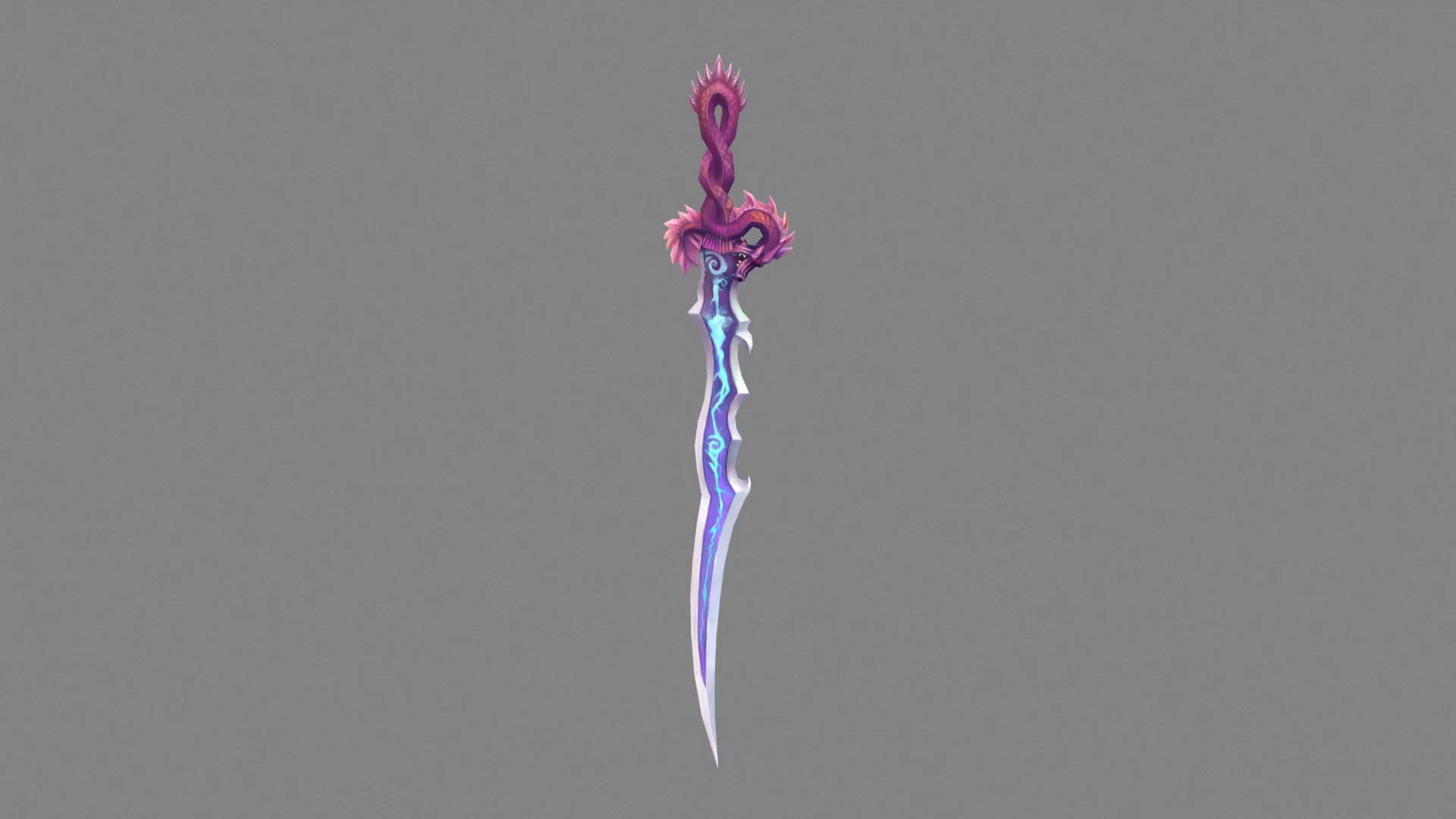Coiling Dragon Sword 3D Model .c4d .max .obj .3ds .fbx .stl .blend 