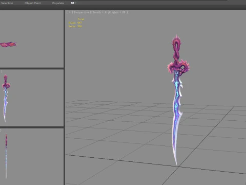 Coiling Dragon Sword 3D Model