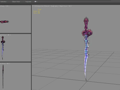 Coiling Dragon Sword 3D Model
