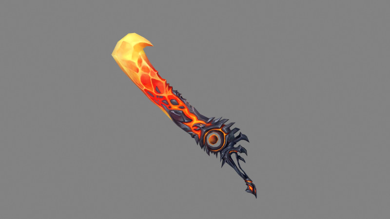 Cartoon lava sword 3D-Modell .c4d .max .obj .3ds .fbx .stl .blend 
