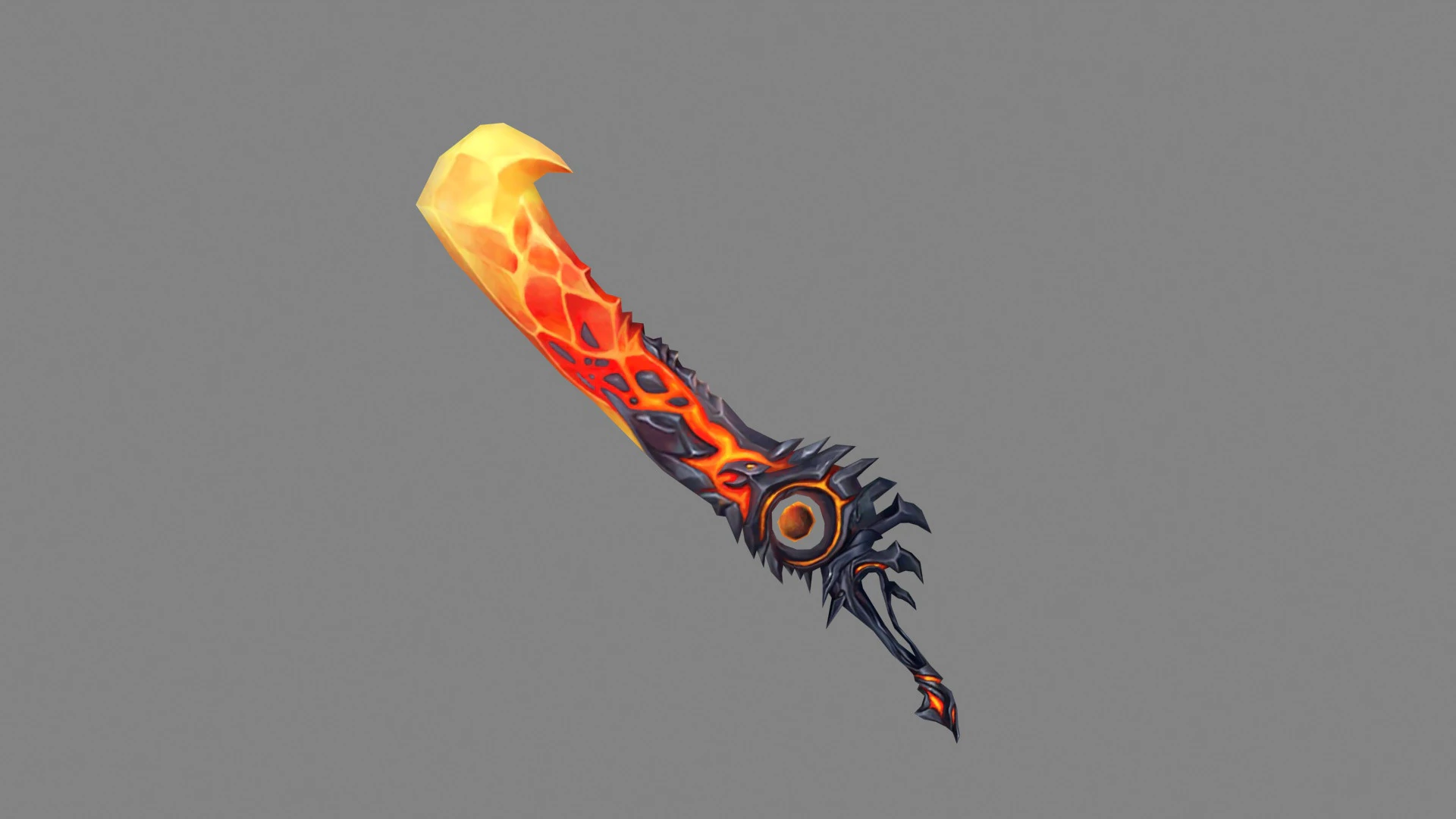 Cartoon lava sword 3D Model .c4d .max .obj .3ds .fbx .stl .blend 