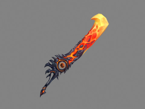 Cartoon lava sword 3D-Modell