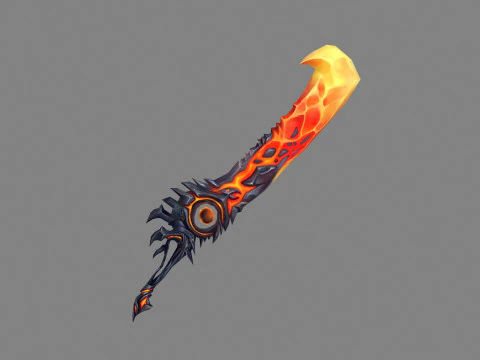 Cartoon lava sword 3D Model